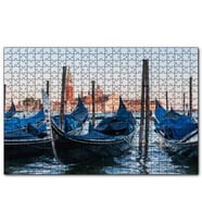 Cakapuzzle Venedikte Gondollar  Puzzle Yapboz MDF (Ahşap) (500 Parça)