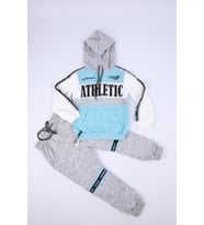Nexactive Kız Erkek Çocuk Alt Üst 2'li Spor Eşofman Takım 50052-50073 (Gri)