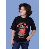 Toontoy Erkek Çocuk  Baskılı Tişört (Siyah)