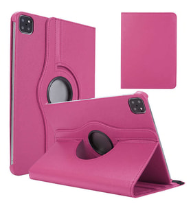 iPad Air 11 2024 Dönebilen Standlı Kılıf (Pembe)