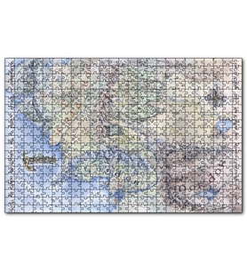 Cakapuzzle Yüzüklerin Efendisi Ortadünya Haritası  Puzzle Yapboz MDF (Ahşap) (1000 Parça)