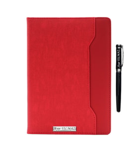 İsme Özel Çift Renkli Premium Defter ve Roller Kalem Seti - Renk Seçenekli (Kırmızı)