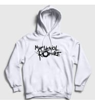 Presmono Unisex Gri Logo My Chemical Romance Kapüşonlu Sweatshirt 71231tt (Beyaz)