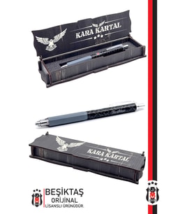 Beşiktaş Orijinal Lisanslı Premium Versatil Uçlu Kalem 0.7 Ahşap Kutulu (Gri)