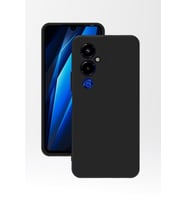 Tecno Pova 4 Pro Kılıf Kamera Korumalı Silikon Rubber Arka Kapak (Siyah)