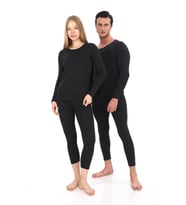 Günlük Fanila Alt Üst Takım Terletmeyen Pamuklu Likralı Sıcak Tutan Kışlık İçlik Termal Unisex (Antrasit)