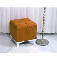 Lüks Sandıklı Kapitoneli Puf 45*45 Cm (Turuncu)
