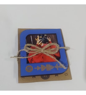Spotify Tasarımlı Kişiye Özel Polaroid Çerçeve (Mavi)