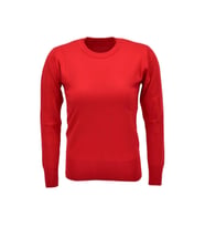 Kadın Sıfır Yaka Spor Kazak BGL-ST04085 (Kırmızı)