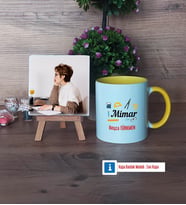 Mimara Hediye Fotoğraflı Dekoratif Taş, Kupa Bardak Beyaz Hediye (Model 7)