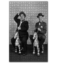 Cakapuzzle Arthur Stanley Jefferson Oliver Hardy Atlar Puzzle Yapboz MDF (Ahşap) (1000 Parça)