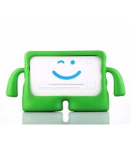 iPad Pro 12.9 2021 (5.Nesil) Kılıf Figürlü Standlı Çocuk Tablet Silikon (Yeşil)