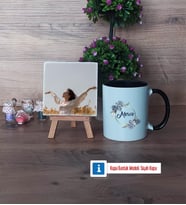 İsme Özel Doğum Günü Hediyesi Fotoğraflı Dekoratif Taş, Kupa Bardak Beyaz Hediye (Model 11)