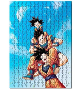 Cakapuzzle Goku Gohan y Goten Görseli Puzzle Yapboz MDF (Ahşap) (500 Parça)