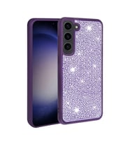 Galaxy S23 Plus Kılıf Parlak Taşlı Tasarım Zore Ston Kılıf (Mor)