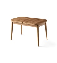 Nisa Açılır MDF Oval Mutfak Masası 70x110  (Ceviz)