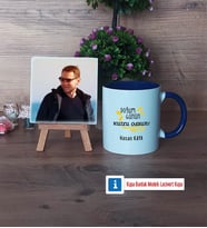 Doğum Günü Hediyesi Fotoğraflı Dekoratif Taş, Kupa Bardak Beyaz Hediye (Model 3)