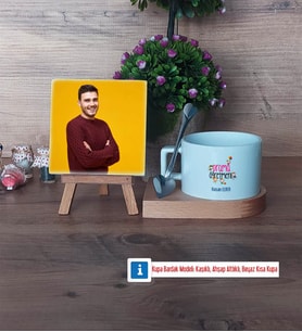 Drama Öğretmeni Fotoğraflı Dekoratif Taş, Kupa Bardak Beyaz Hediye (Model 8)