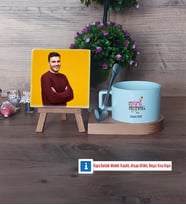Drama Öğretmeni Fotoğraflı Dekoratif Taş, Kupa Bardak Beyaz Hediye (Model 8)