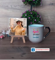 Rehber Öğretmeni Fotoğraflı Dekoratif Taş, Kupa Bardak Beyaz Hediye (Model 10)