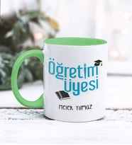 Öğretim Üyesi Tasarımlı Kişiye Özel Kupa Bardak (Yeşil)