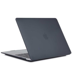 Apple Macbook Air 13.6inç 2022 M2 A2681 Kılıf Kristal Ön Arka Şeffaf Kapak (Siyah)
