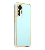 Xiaomi Mi 12 Lite Kılıf Zore Bark Kenarları Altın Renk Kılıf (Açık Mavi)