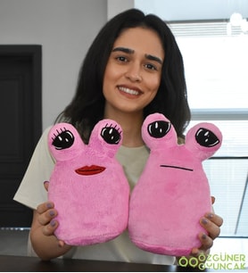 22 CM POE PELUŞ OYUNCAK (HEDİYE KUTULU) (Pembe)