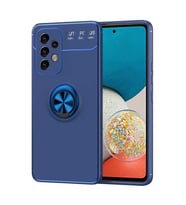 Galaxy A33 5G Kılıf Zore Ravel Yüzüklü Silikon Kılıf (Mavi)