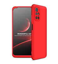 Xiaomi Redmi 10 Kılıf 3 Parça Slim Sert Silikon Kapak AYS (Kırmızı)