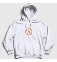 Presmono Unisex Beyaz Half Life Logo Oyun Kapüşonlu Sweatshirt 421319tt (Beyaz)