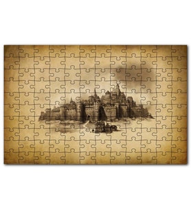 Cakapuzzle Kara Kalem Sanat Çalışması Görseli Puzzle Yapboz MDF (Ahşap) (1000 Parça)