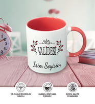 Anne Temalı Kişiye Özel İsim ve Fotoğraf Baskılı Kupa Bardak No:003 (Pembe)