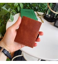 Modica® Montana - Hakiki Deri Minimalist Katlanabilir Cüzdan (Taba)