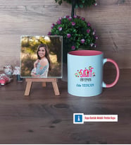 Kadın Sınıf Öğretmenine Hediye Fotoğraflı Dekoratif Taş, Kupa Bardak Beyaz Hediye Öğretmenler Günü Hediyesi (Model 6)