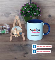 Psikolojik Danışman Kupa Bardak Beyaz ve Fotoğraflı Ahşap Anahtarlık Hediye Psikolojik Danışmana Hediye (Model 3)