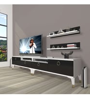 Decoraktiv Eko 220R Mdf Gold Tv Ünitesi Tv Sehpası (Siyah - Beyaz)
