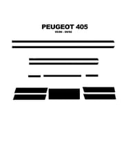 Meriç® Peugeot 405 Ön Torpido Kaplama Maun 12 Parça 1986-1992 (Piano Black)