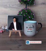 Din Kültürü Öğretmeni Fotoğraflı Dekoratif Taş, Kupa Bardak Beyaz Hediye (Model 10)