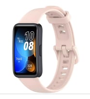 Huawei Band 8 Uyumlu Spor Silikon Kordon (Pudra)