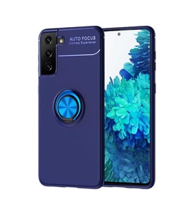 Samsung Galaxy S21 Plus Kılıf Yüzüklü Magnetli Ravel Case (Mavi)