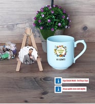 Veteriner Hekim Kupa Bardak Beyaz ve Fotoğraflı Ahşap Anahtarlık Hediye Veteriner Hekimler Günü Hediyesi (Model 5)