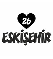 Kalpli 26 Eskişehir Araba Sticker siyah 20x15 CM (Siyah)