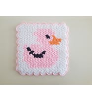 Banyo Çirkin Ördek Çocuk / Bebek El Örgüsü Lifi (Açık Pembe)