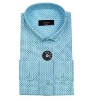 Erkek Slim Fit Puantiyeli Gömlek Bgl-st00161 (Mint Yeşili)