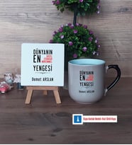 Yengeye Hediye Dekoratif Taş, Kupa Bardak Kırmızı Hediye (Model 9)