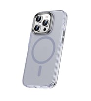 iPhone 15 Pro Max Kılıf Airbagli Magsafe Wireless Şarj Özellikli Klaptika Kılıf (Gri)