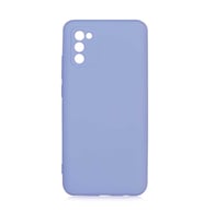 Galaxy A02S Kılıf Lansman Tasarım İç Yüzeyi Kadife Silikon (Lila)