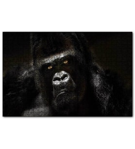 Cakapuzzle Parlak Gözler Goril Görseli  Puzzle Yapboz MDF (Ahşap) (255 Parça)