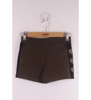 Toontoy Kız Çocuk Kalp Nakışlı Şort (Haki)